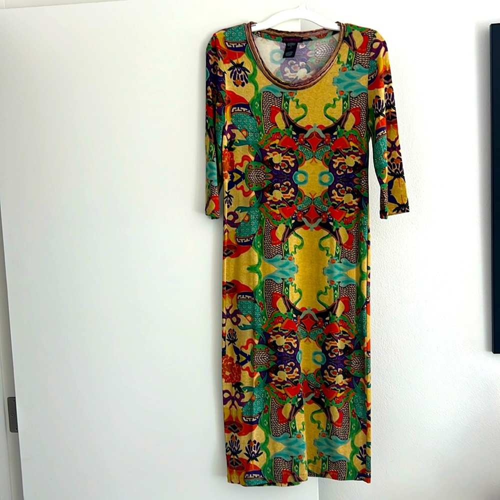 Vintage CUSTO BARCELONA Size 2 Colorful Dress